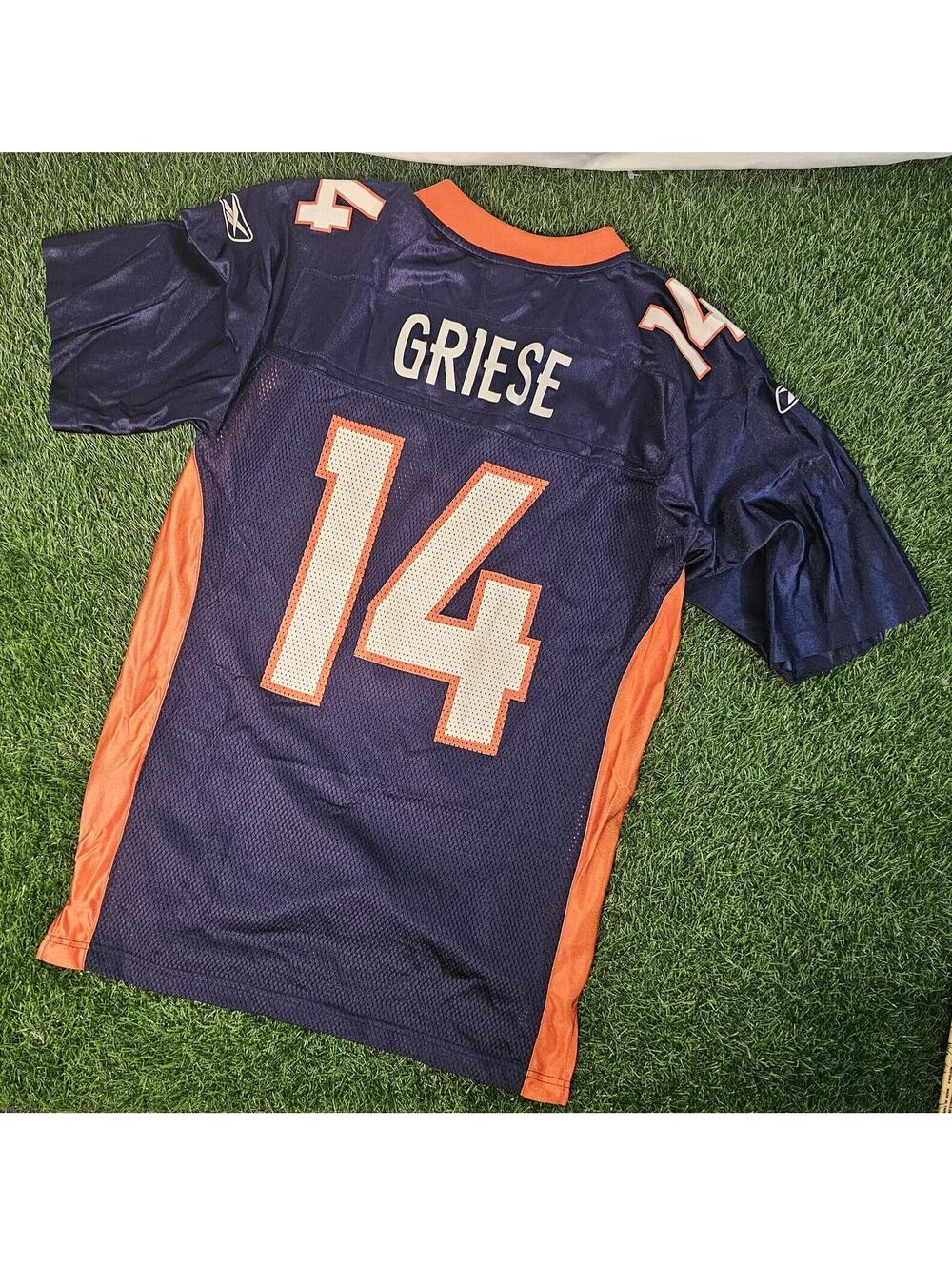 Vintage Brian Griese Jersey Mens Medium Reebok Denver Broncos Blue Home #14